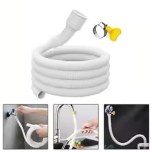 White drain hose pipe - 1-5m,