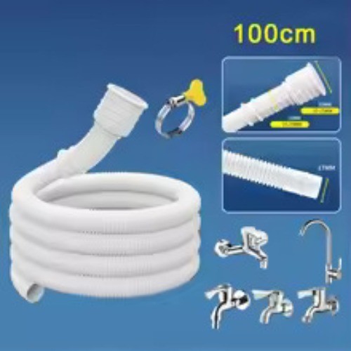White drain hose pipe - 1-5m,
